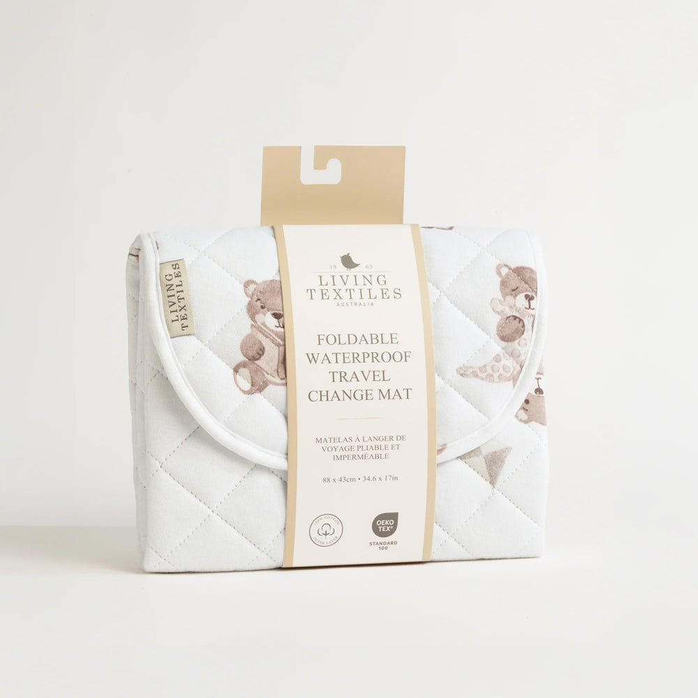 Living Textiles Foldable Travel Change Mat Cuddly Bear