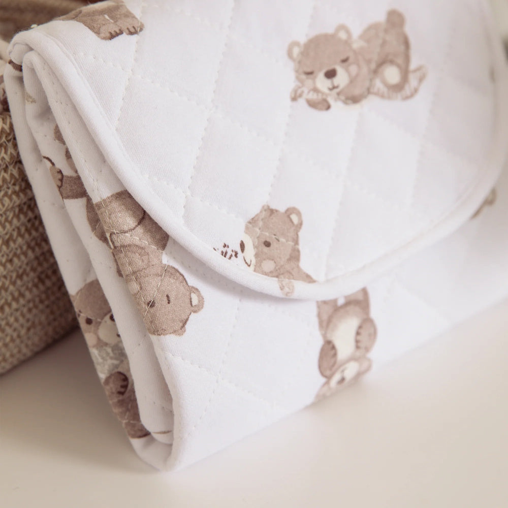 Living Textiles Foldable Travel Change Mat Cuddly Bear