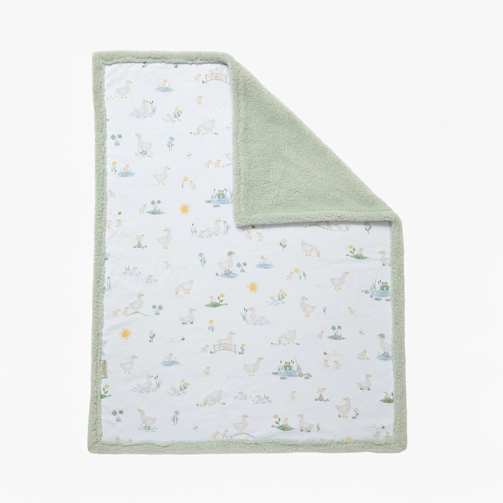 Living Textiles Sherpa Pram Blanket Goosey Goosey