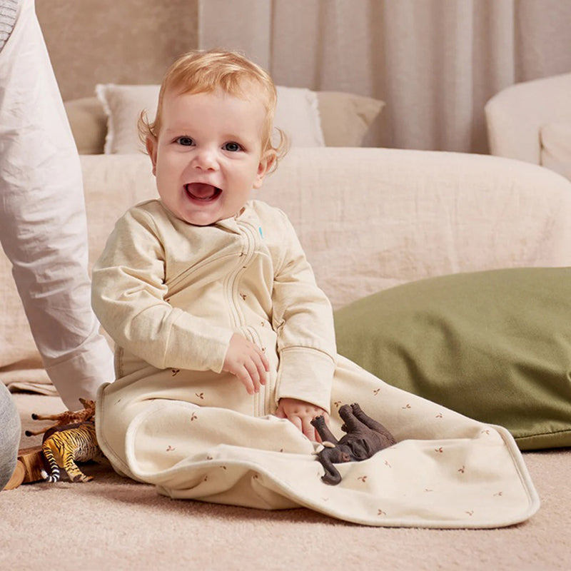 Love To Dream Sleep Bag 1.5T Stretch Cotton Fleece Twigs Oatmeal