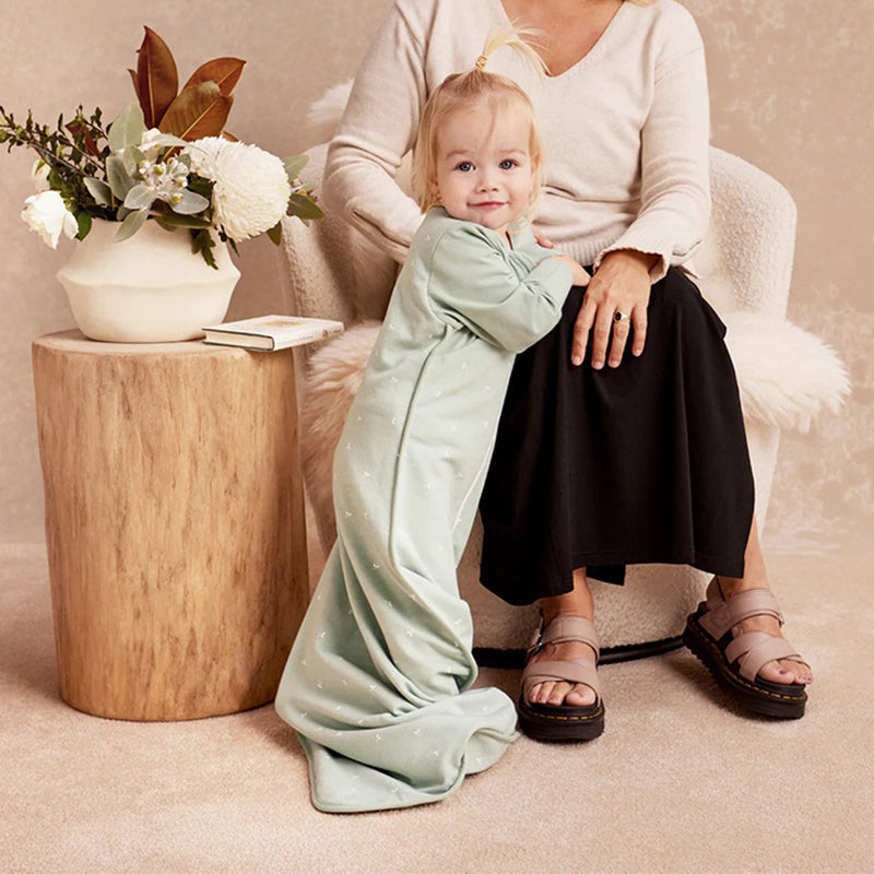 Love To Dream Sleep Bag 1.5T Stretch Cotton Fleece Twigs Olive