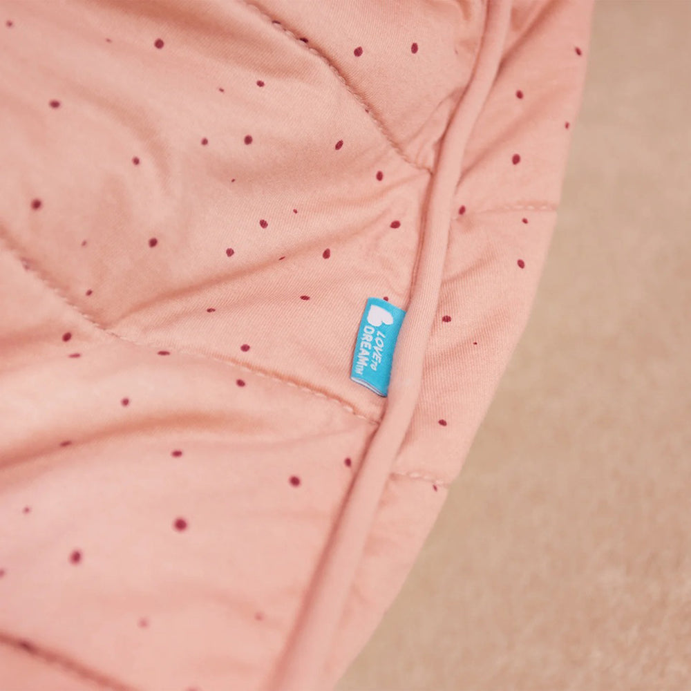 Love To Dream Sleep Bag 2.5T Quilted Stretch Cotton Pebbles Rose