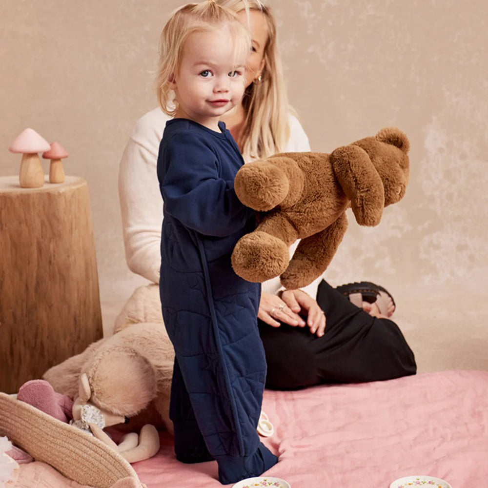 Love To Dream Sleep Suit 3.5T Quilted Stretch Cotton Navy