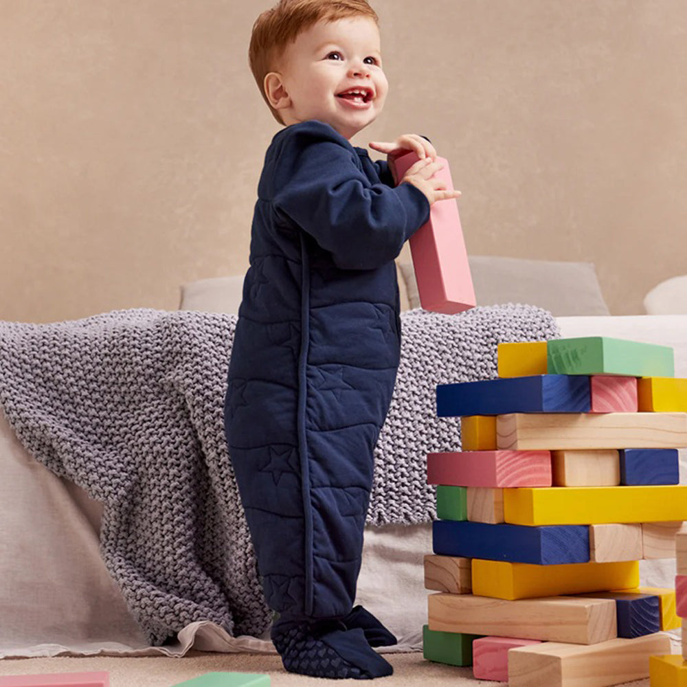 Love To Dream Sleep Suit 3.5T Quilted Stretch Cotton Navy