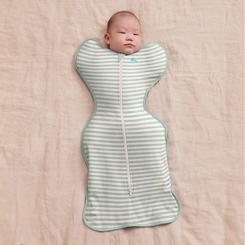 Love To Dream Swaddle Up 0.2T Stretch Cotton Olive Stripe
