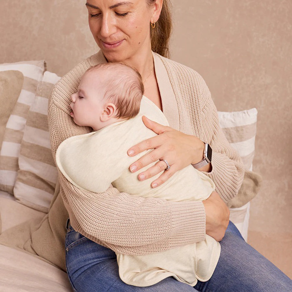 Love To Dream Swaddle Up Sleep Bag 2.5T Quilted Stretch Cotton Bees Oatmeal
