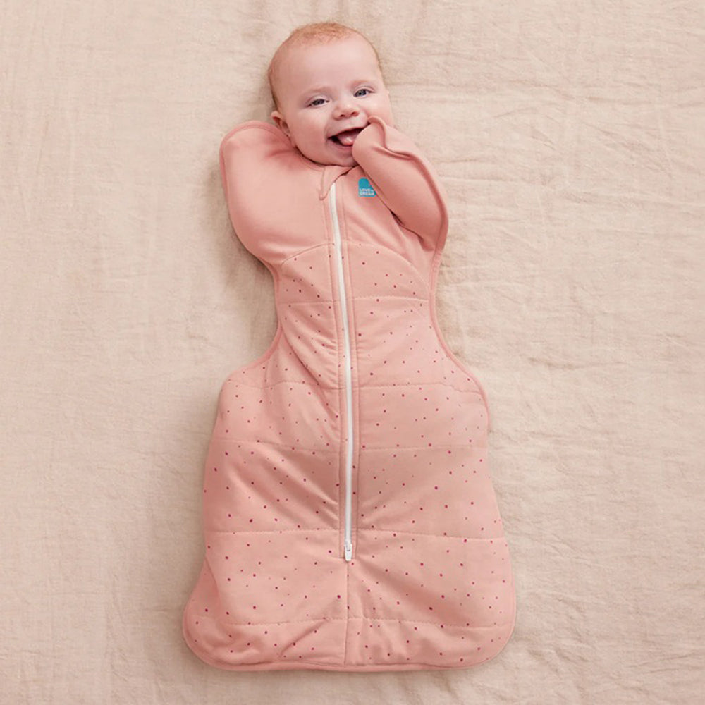 Love To Dream Swaddle Up Sleep Bag 2.5T Quilted Stretch Cotton Pebbles Rose