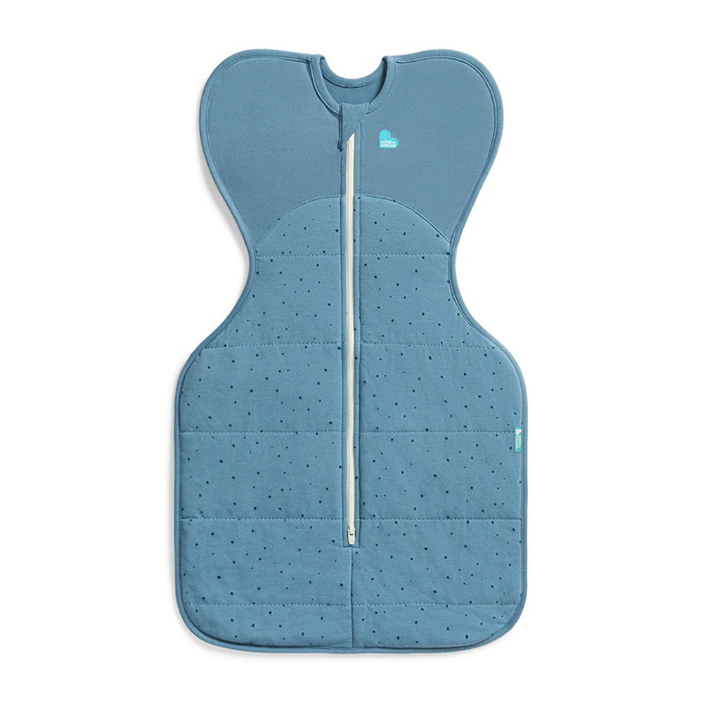 Love To Dream Swaddle Up Sleep Bag 2.5T Quilted Stretch Cotton Pebbles Storm Blue
