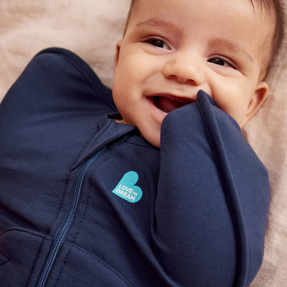 Love To Dream Swaddle Up Sleep Bag 3.5T Quilted Stretch Cotton Navy