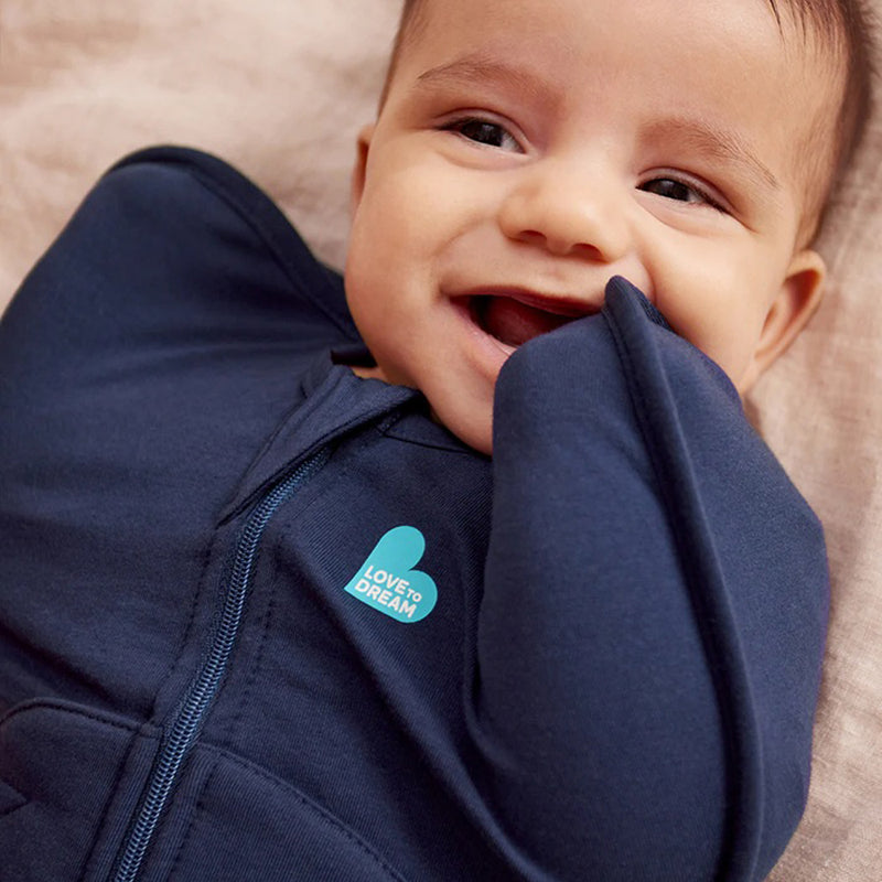 Love To Dream Swaddle Up Sleep Bag 3.5T Quilted Stretch Cotton Navy