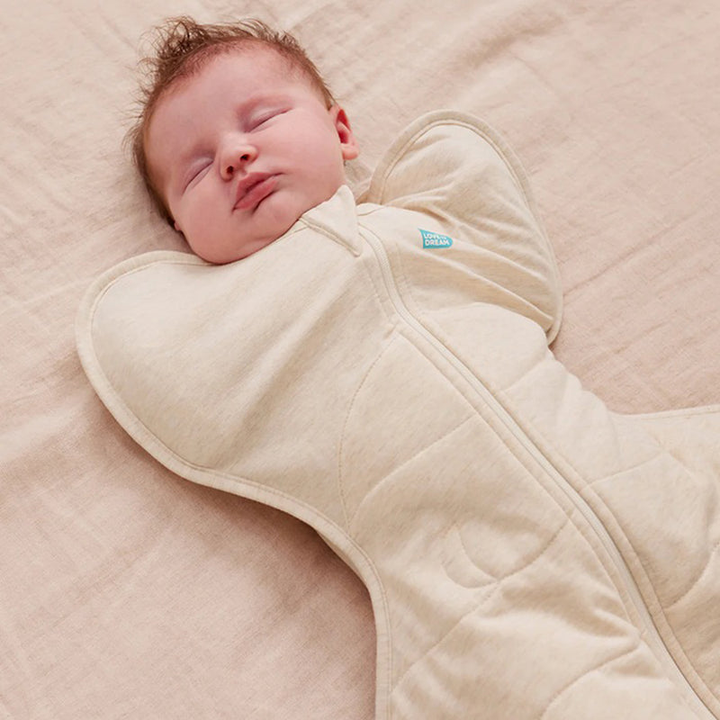 Love To Dream Swaddle Up Sleep Bag 3.5T Quilted Stretch Cotton Oatmeal
