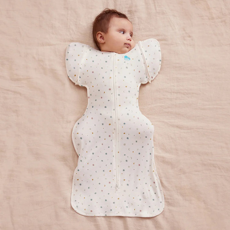 Love To Dream Swaddle Up Transition Bag 0.2T Stretch Organic Cotton Starlight White