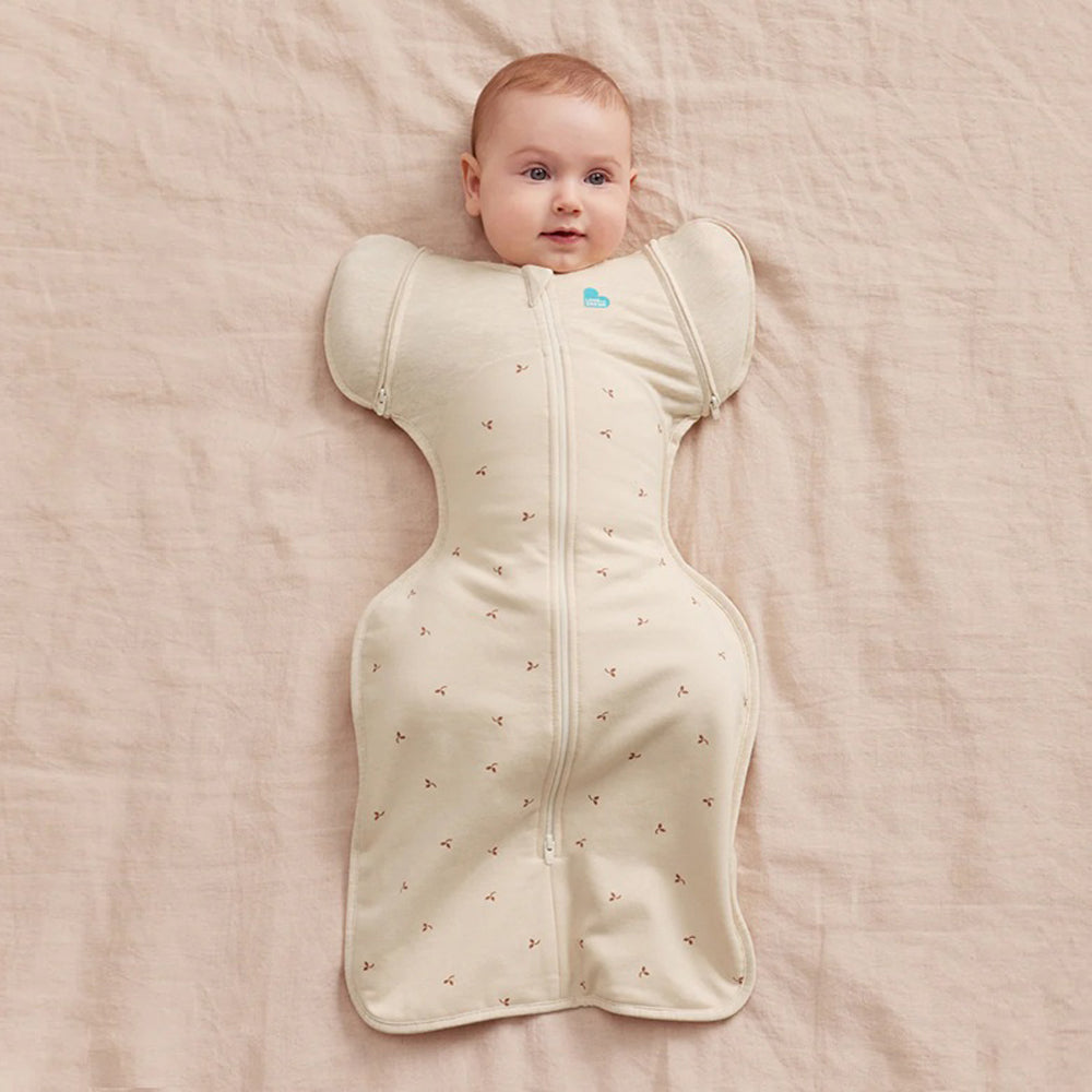 Love To Dream Swaddle Up Transition Bag 1.5T Stretch Cotton Fleece Twigs Oatmeal