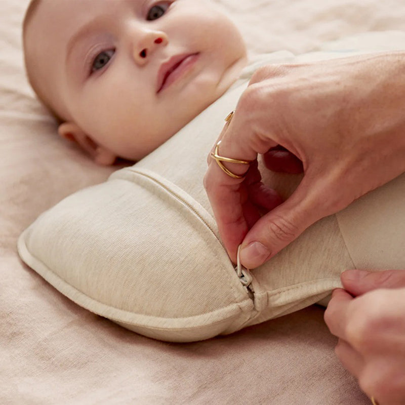 Love To Dream Swaddle Up Transition Bag 1.5T Stretch Cotton Fleece Twigs Oatmeal