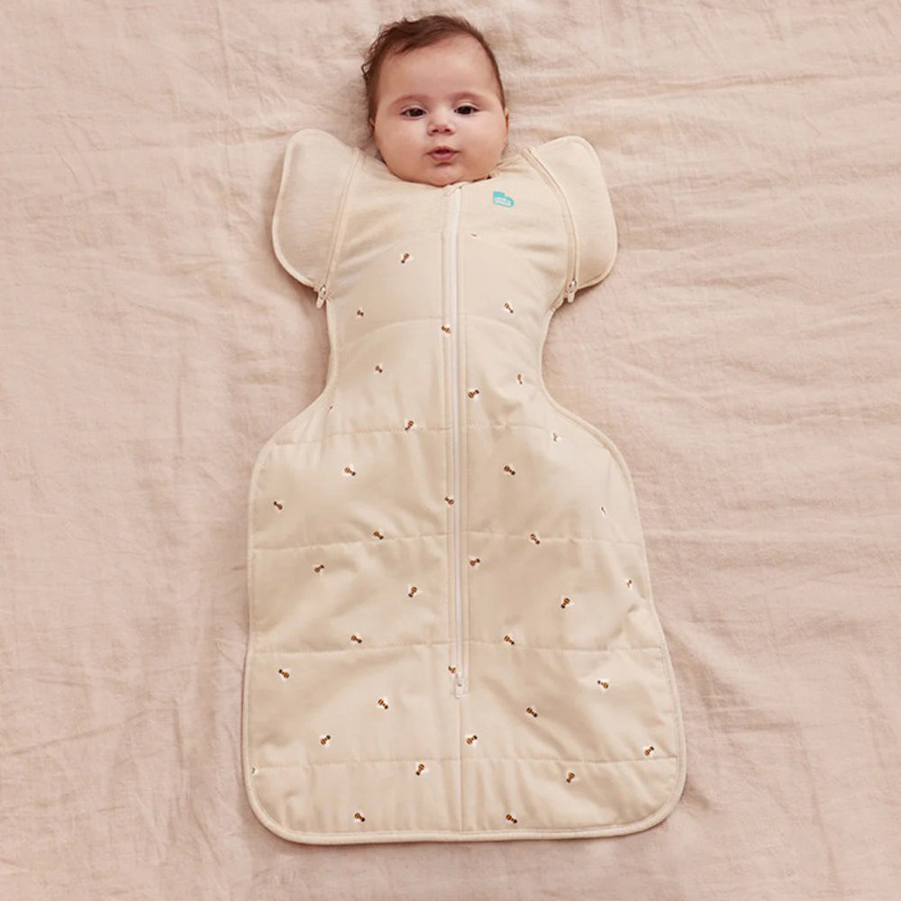 Love To Dream Swaddle Up Transition Bag 2.5T Quilted Stretch Cotton Bees Oatmeal