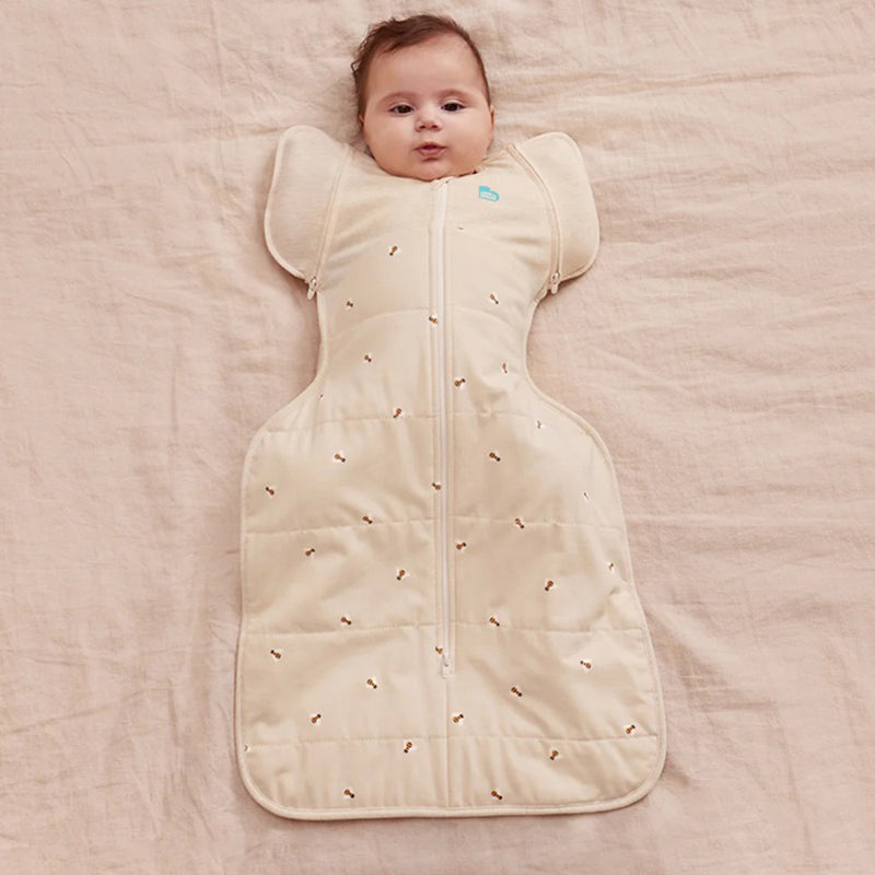 Love To Dream Swaddle Up Transition Bag 2.5T Quilted Stretch Cotton Bees Oatmeal