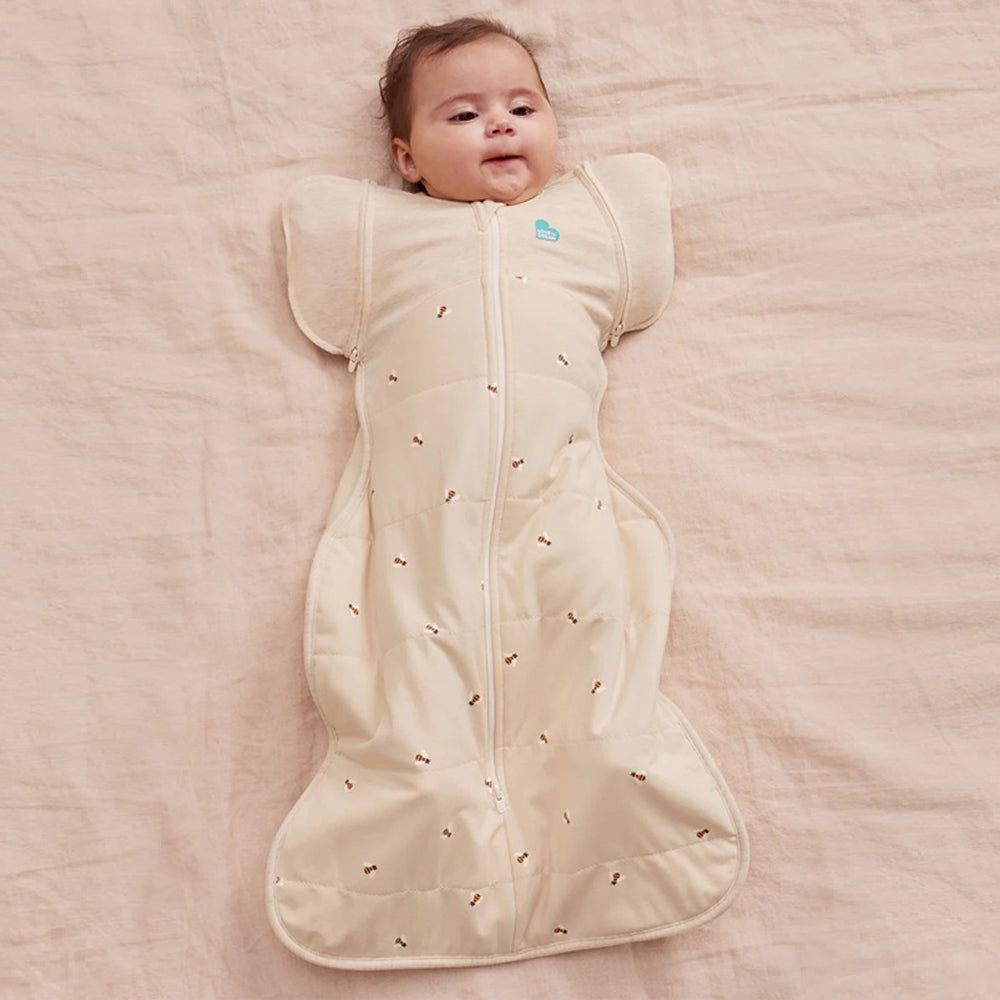 Love To Dream Swaddle Up Transition Bag 2.5T Quilted Stretch Cotton Bees Oatmeal