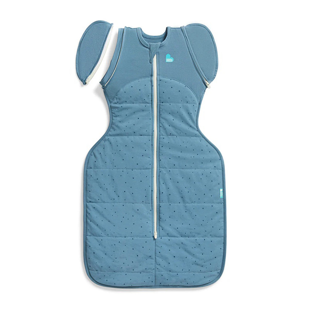 Love To Dream Swaddle Up Transition Bag 2.5T Quilted Stretch Cotton Pebbles Storm Blue