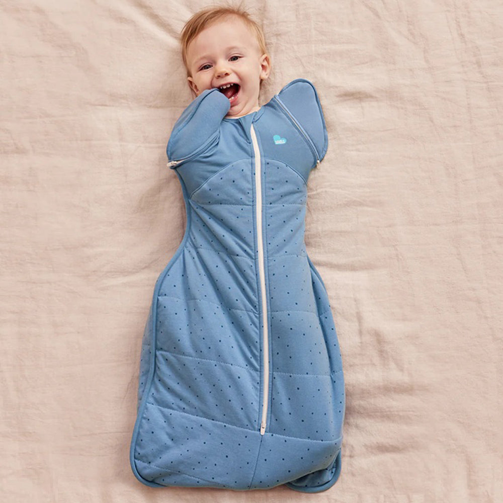 Love To Dream Swaddle Up Transition Bag 2.5T Quilted Stretch Cotton Pebbles Storm Blue