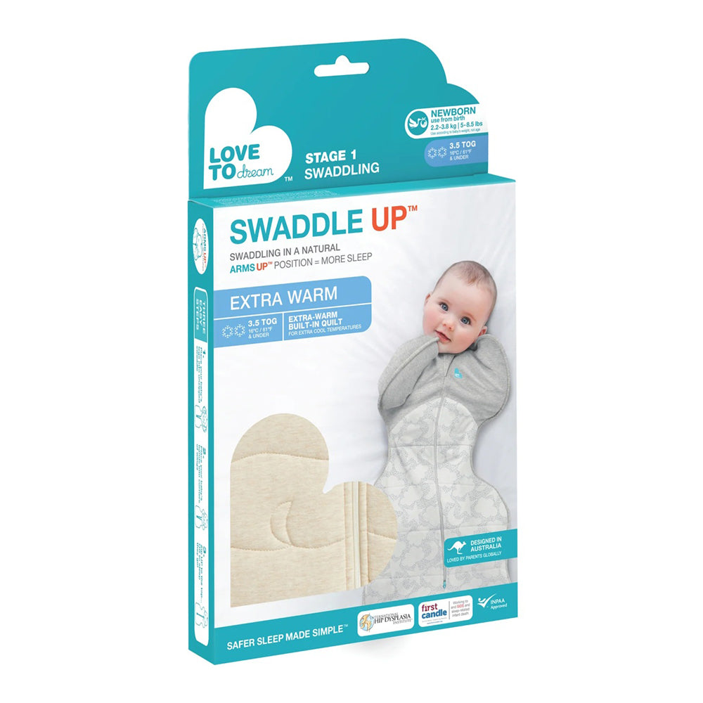 Love To Dream Swaddle Up Transition Bag 3.5T Quilted Stretch Cotton Oatmeal
