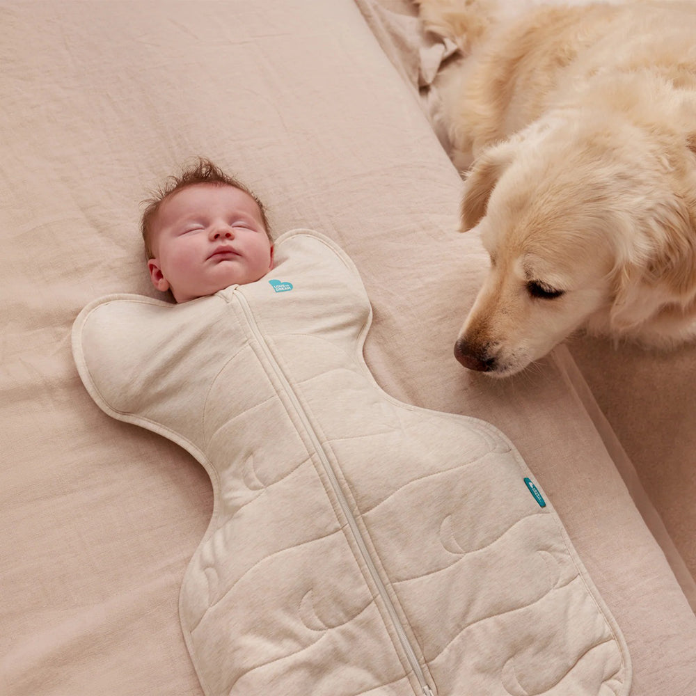 Love To Dream Swaddle Up Transition Bag 3.5T Quilted Stretch Cotton Oatmeal