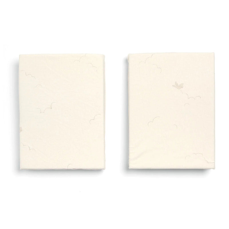 Mamas & Papas Cotbed Fitted Sheets 2pk Duckling Cream