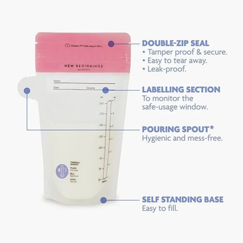 New Beginnings Breast Milk Storage Bags 25pk
