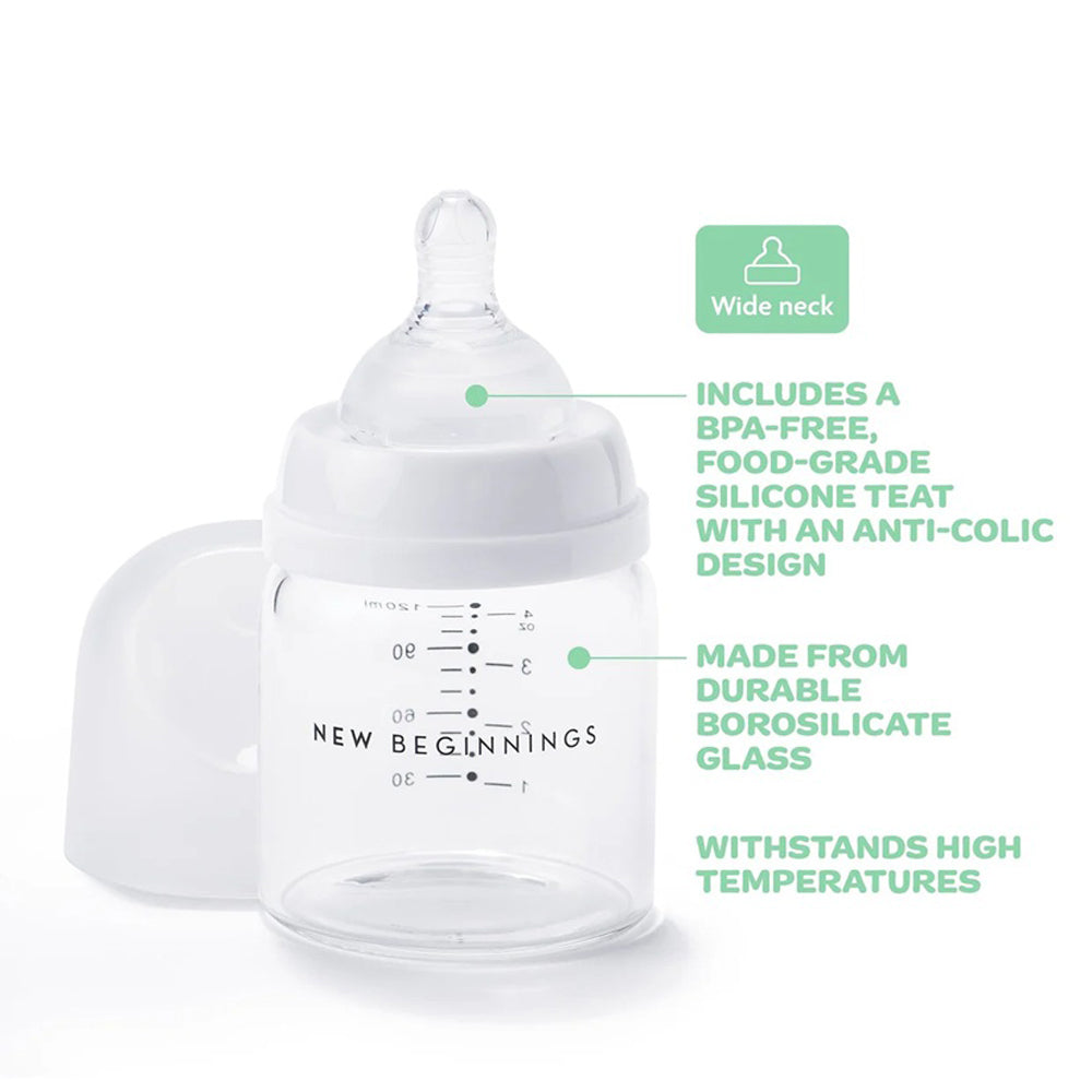 New Beginnings Classic Glass Bottle 120ml Twin Pack