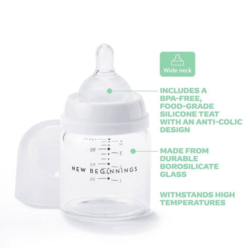 New Beginnings Classic Glass Bottle 120ml Twin Pack