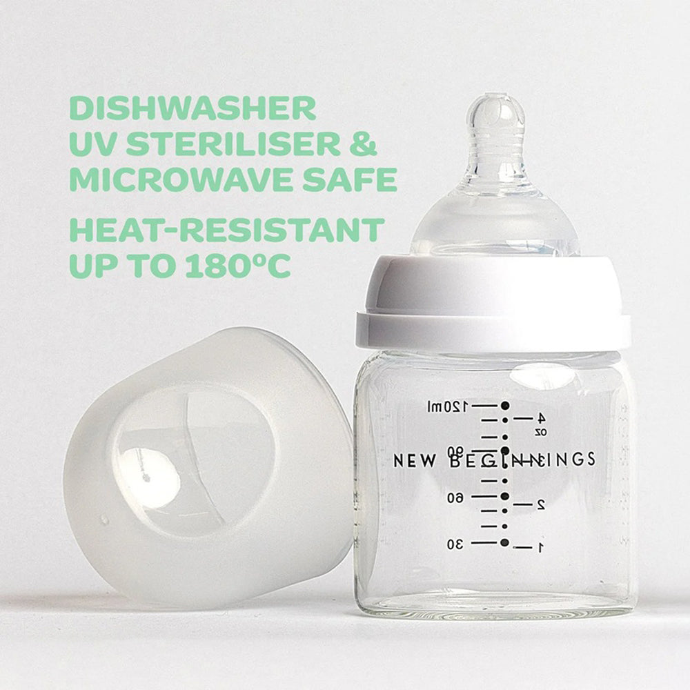 New Beginnings Classic Glass Bottle 120ml Twin Pack