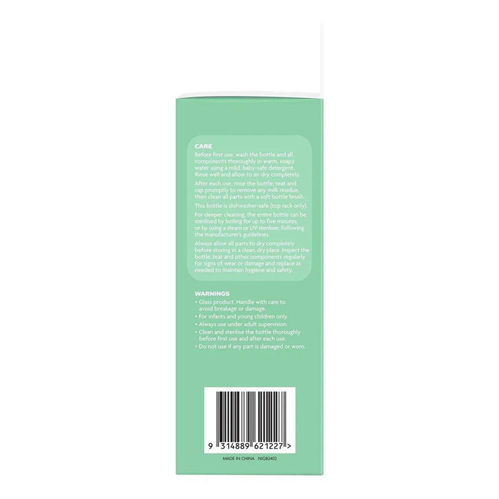 New Beginnings Classic Glass Bottle 240ml Twin