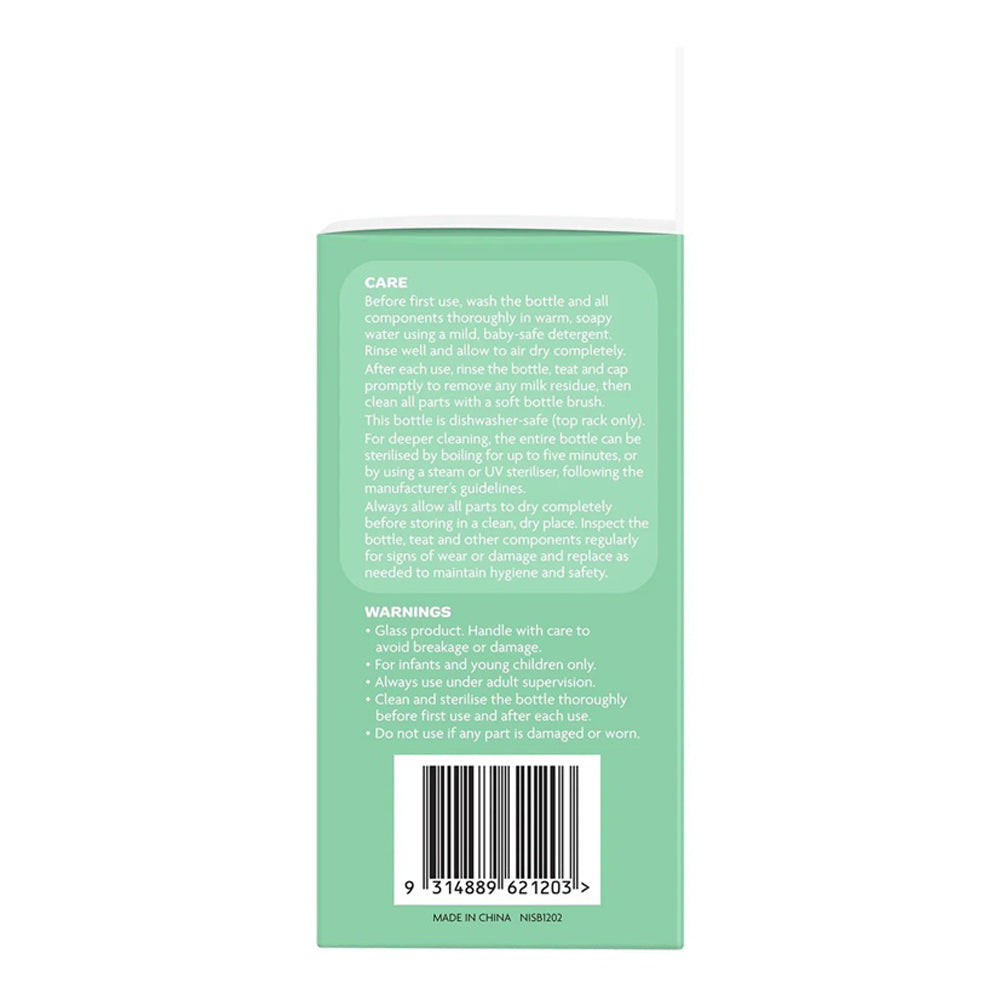 New Beginnings Glass Bottle 120ml Twin Silicone Outer