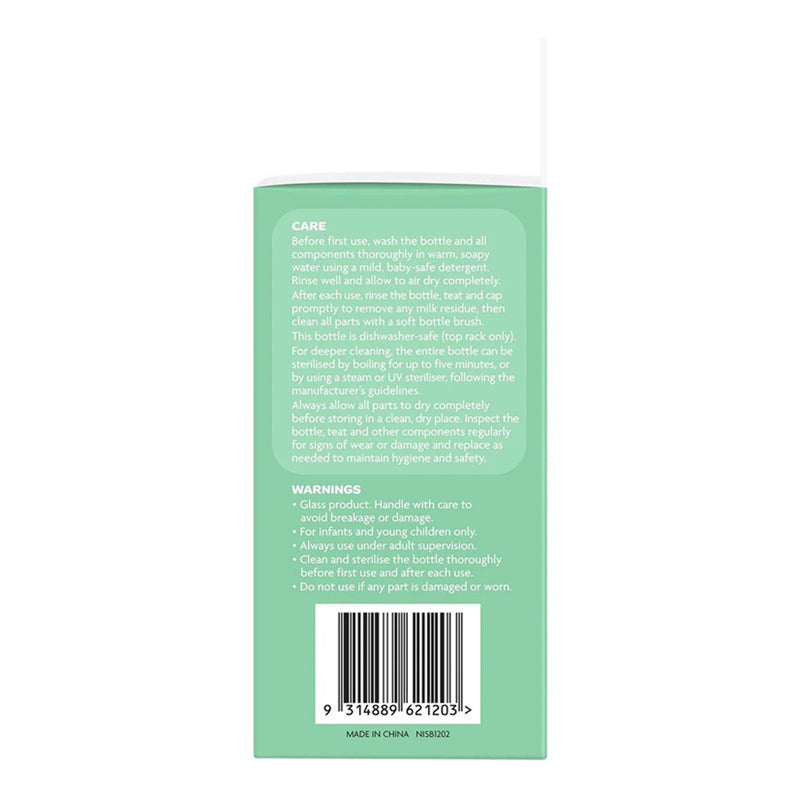 New Beginnings Glass Bottle 120ml Twin Silicone Outer