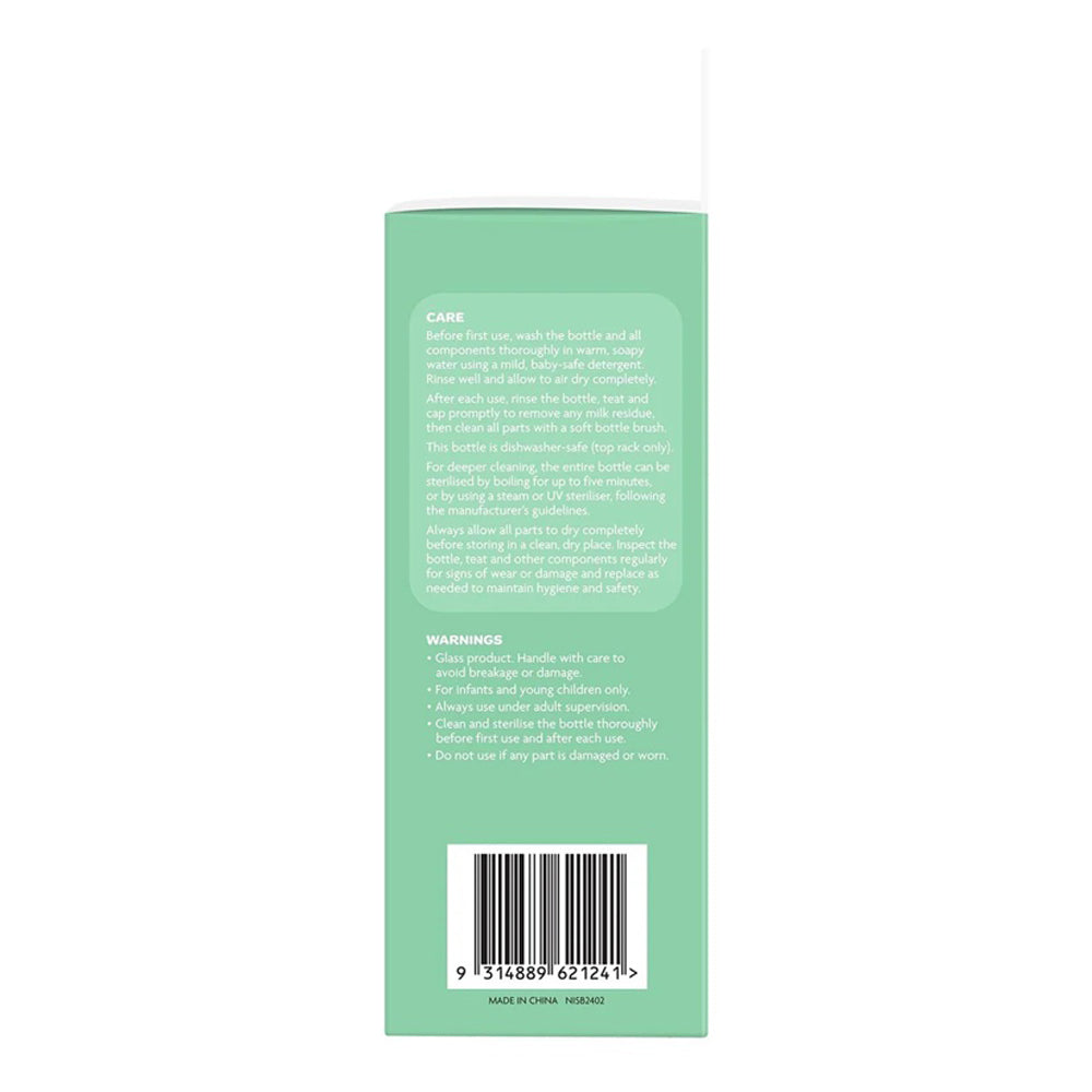 New Beginnings Glass Bottle 240ml Twin Pack Silicone Outer