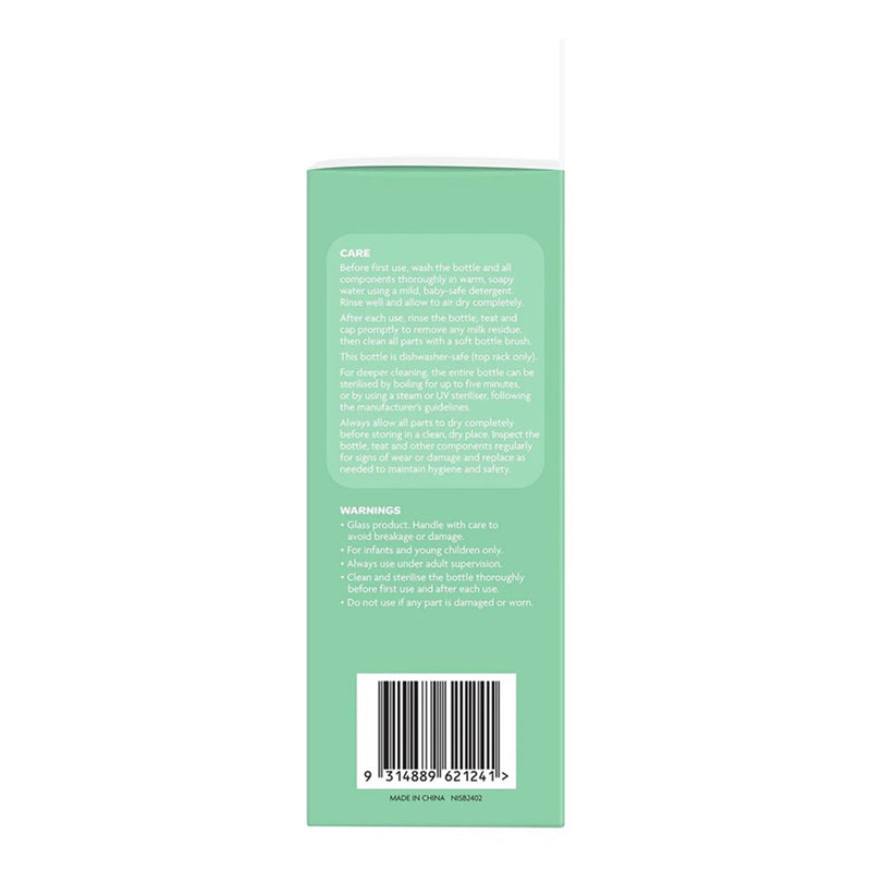 New Beginnings Glass Bottle 240ml Twin Pack Silicone Outer
