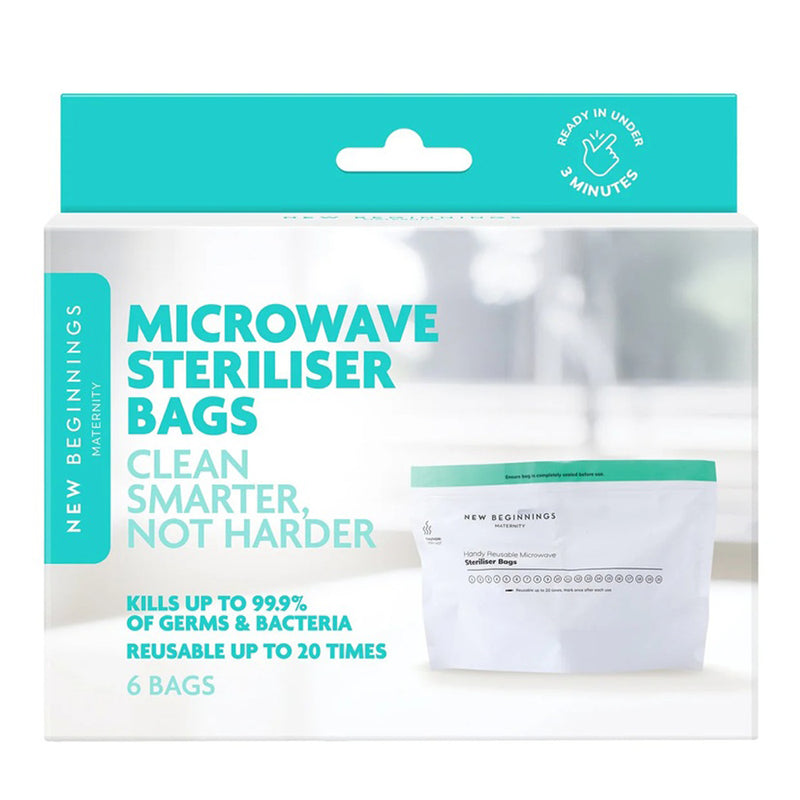 New Beginnings Microwave Steriliser Bags 6pk