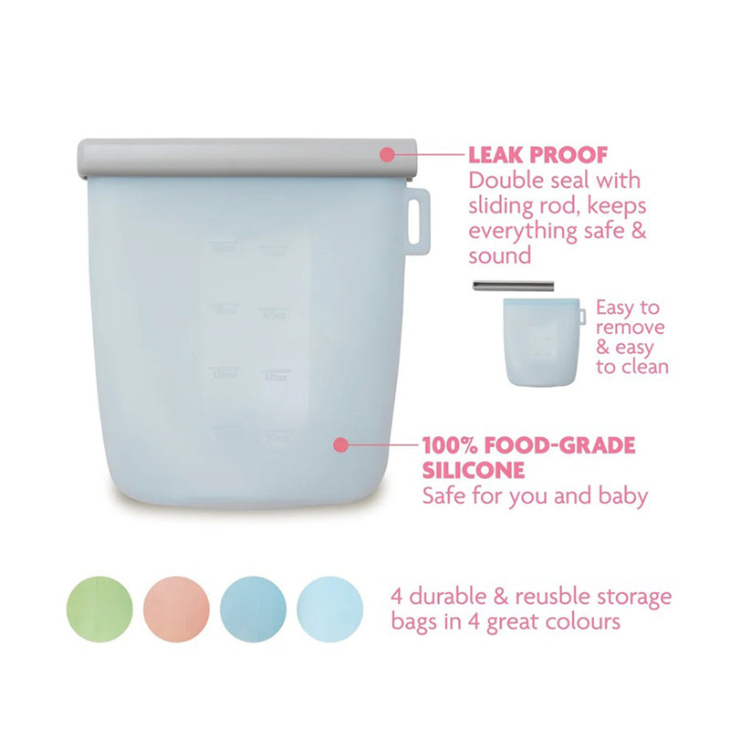 New Beginnings Silicone Storage Bags 4pk