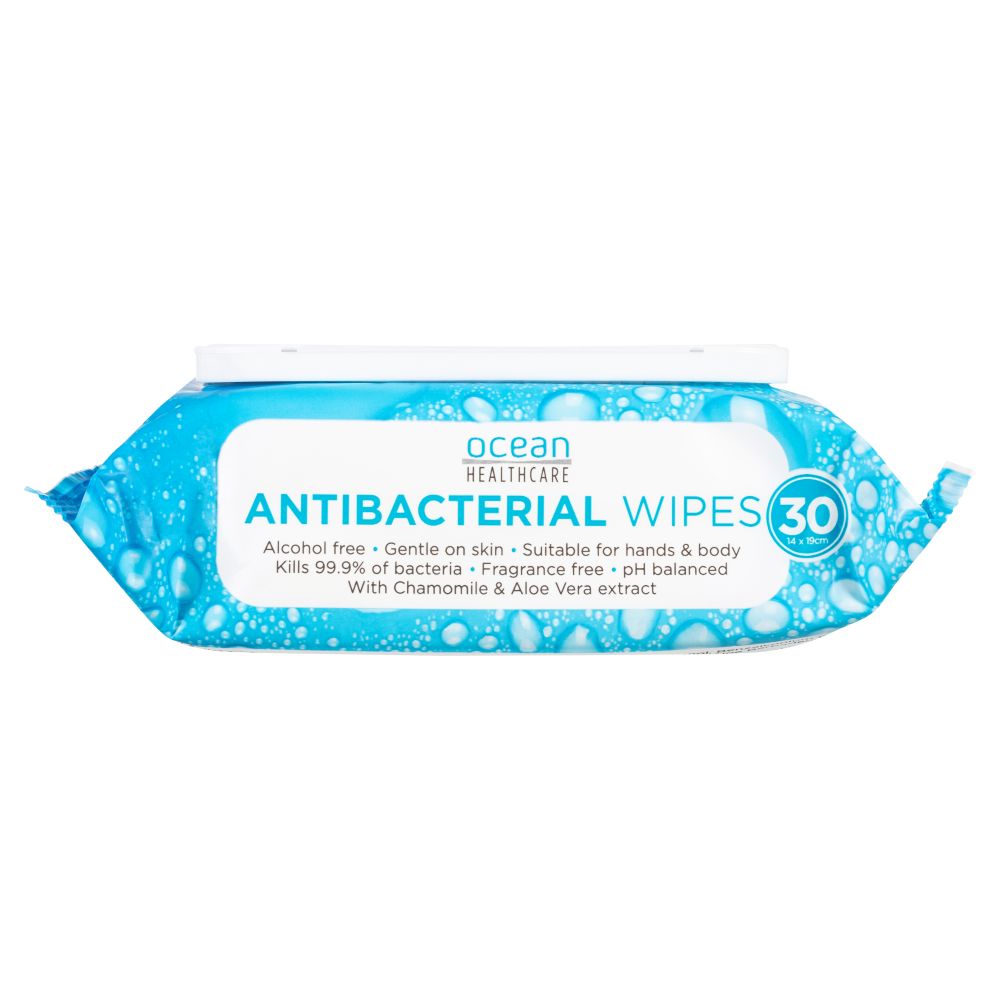 Ocean Antibacterial Wipes 30pk