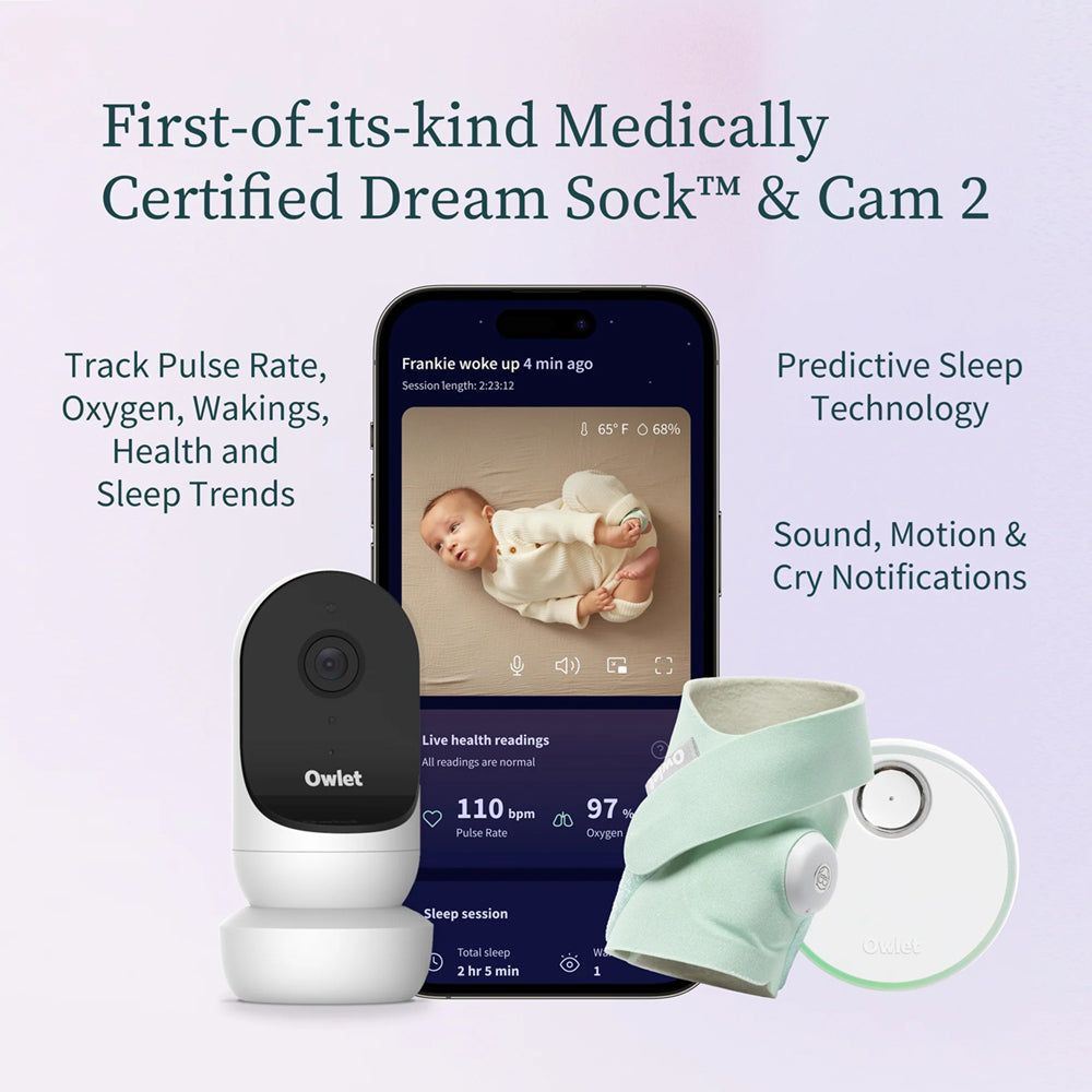 Owlet Dream Sock and Cam 2 Smart Baby Monitor Duo