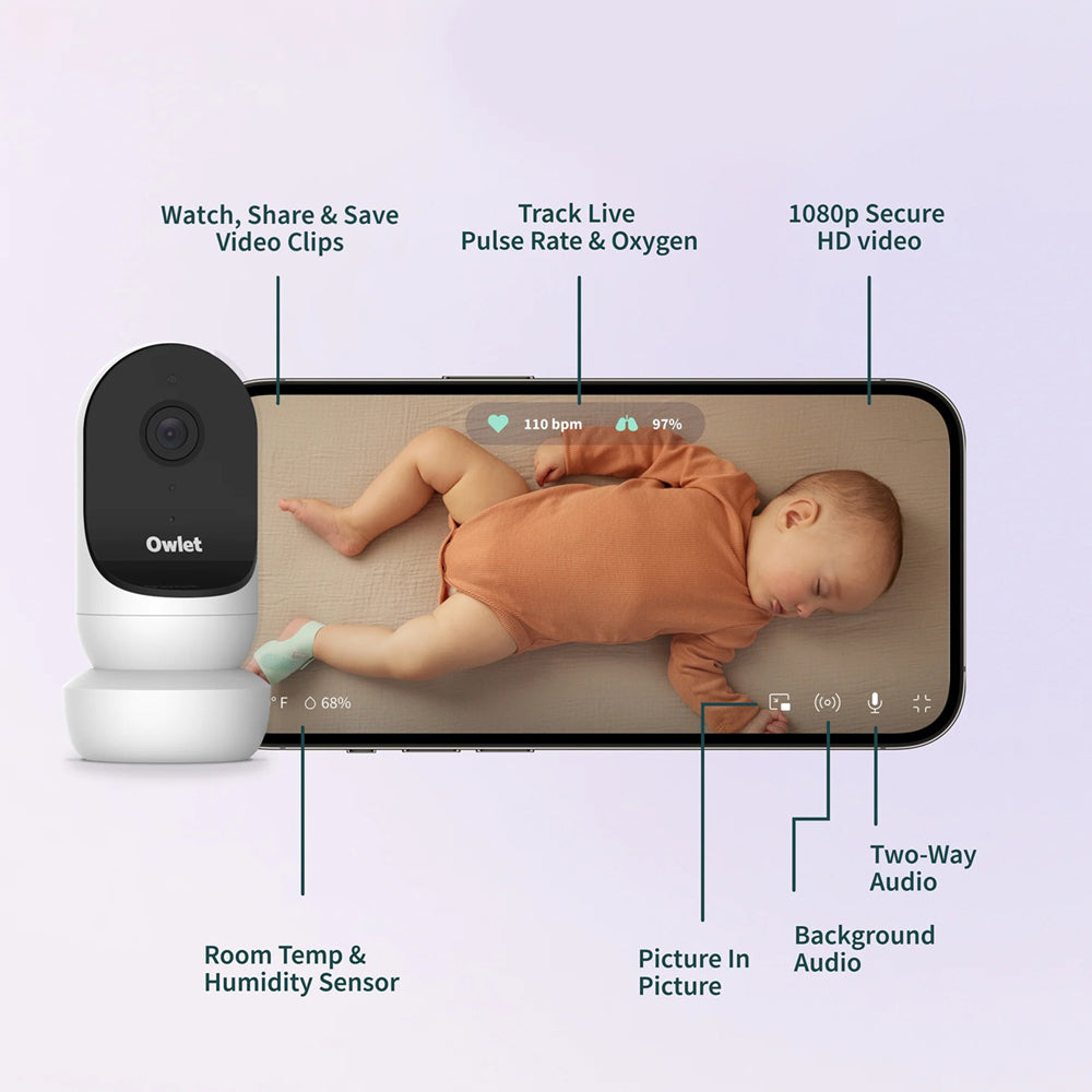 Owlet Dream Sock and Cam 2 Smart Baby Monitor Duo