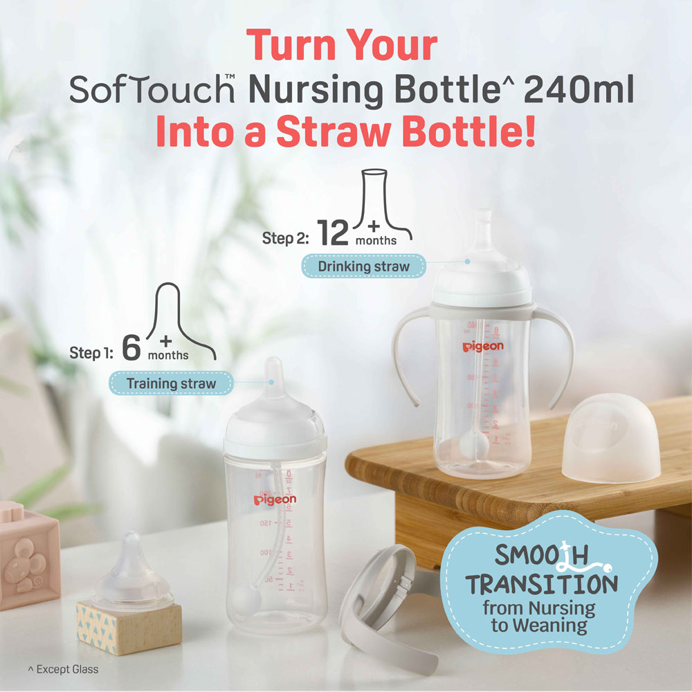 Pigeon Softouch BPP Step-Up Straw Bottle Set PP 240ml