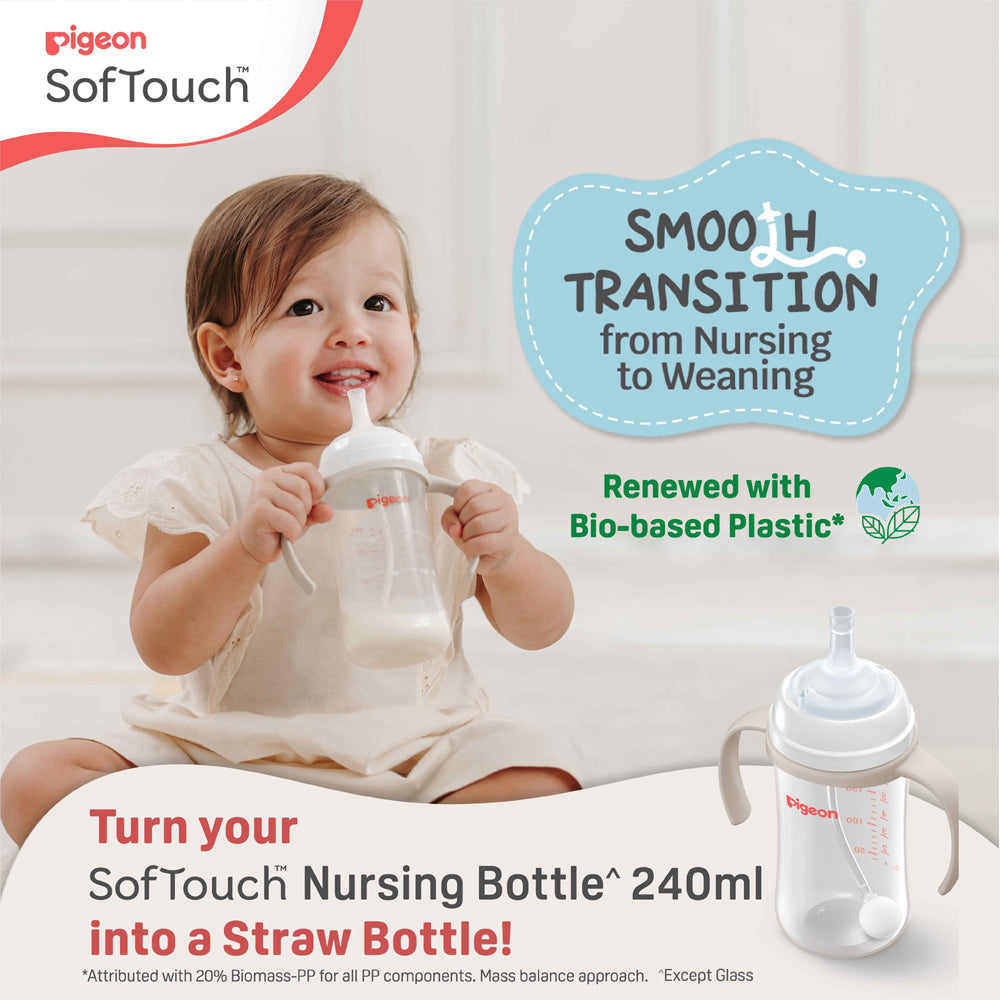 Pigeon Softouch BPP Step-Up Straw Bottle Set PP 240ml