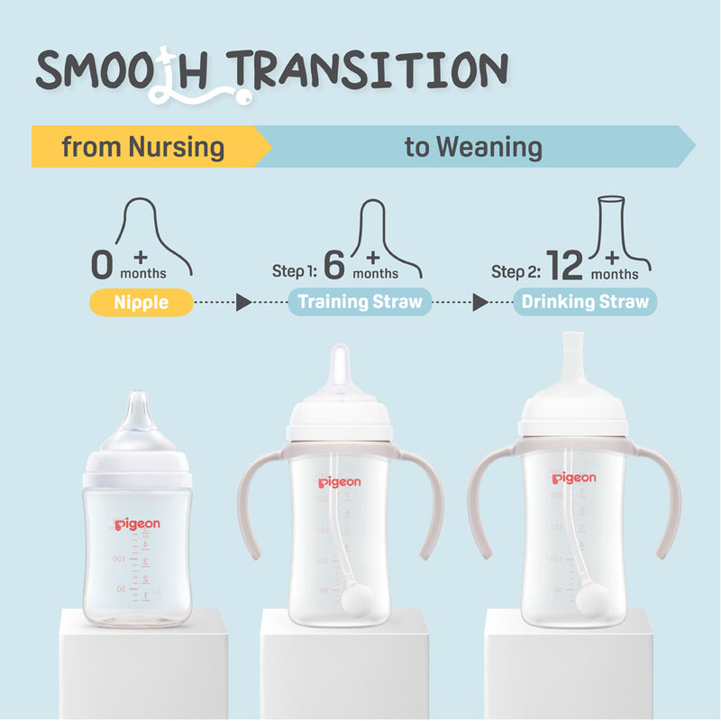 Pigeon Softouch BPP Step-Up Straw Bottle Set PP 240ml