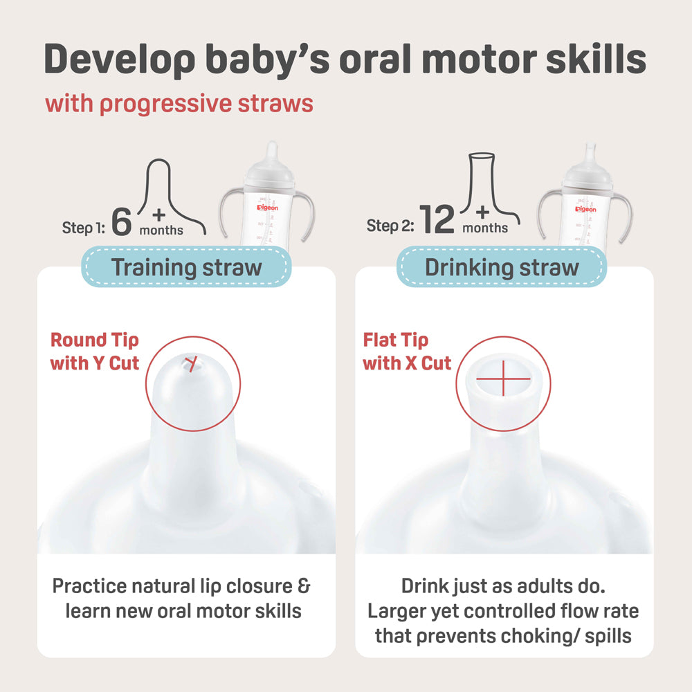Pigeon Softouch BPP Step-Up Straw Bottle Set PP 240ml