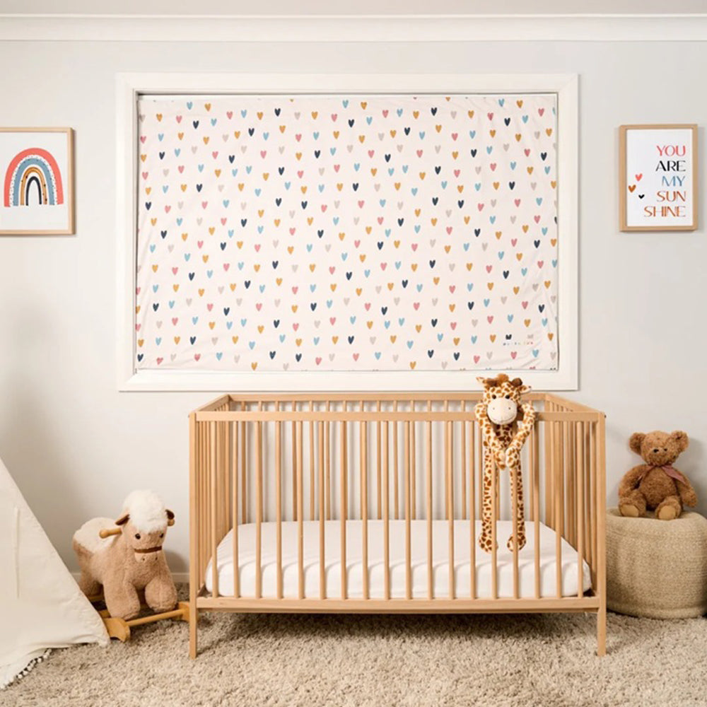 Porta Fox Portable Blackout Blind Indie Love Hearts