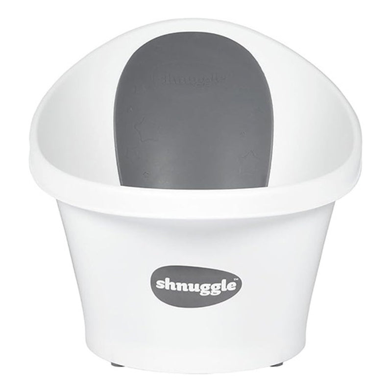 Shnuggle Baby Bath With Plug White Grey Stars