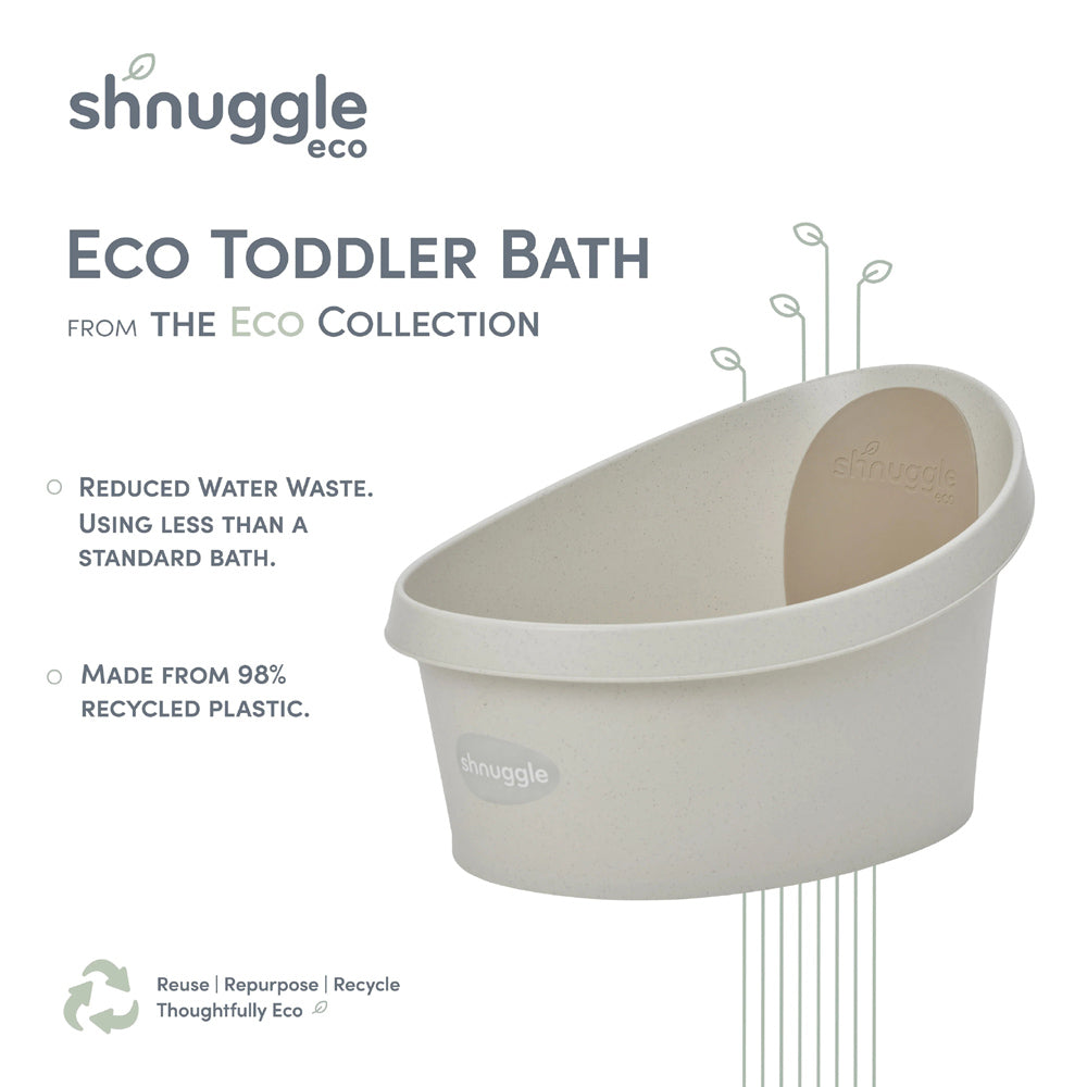 Shnuggle Toddler Baby Bath With Plug Eco Oatmeal