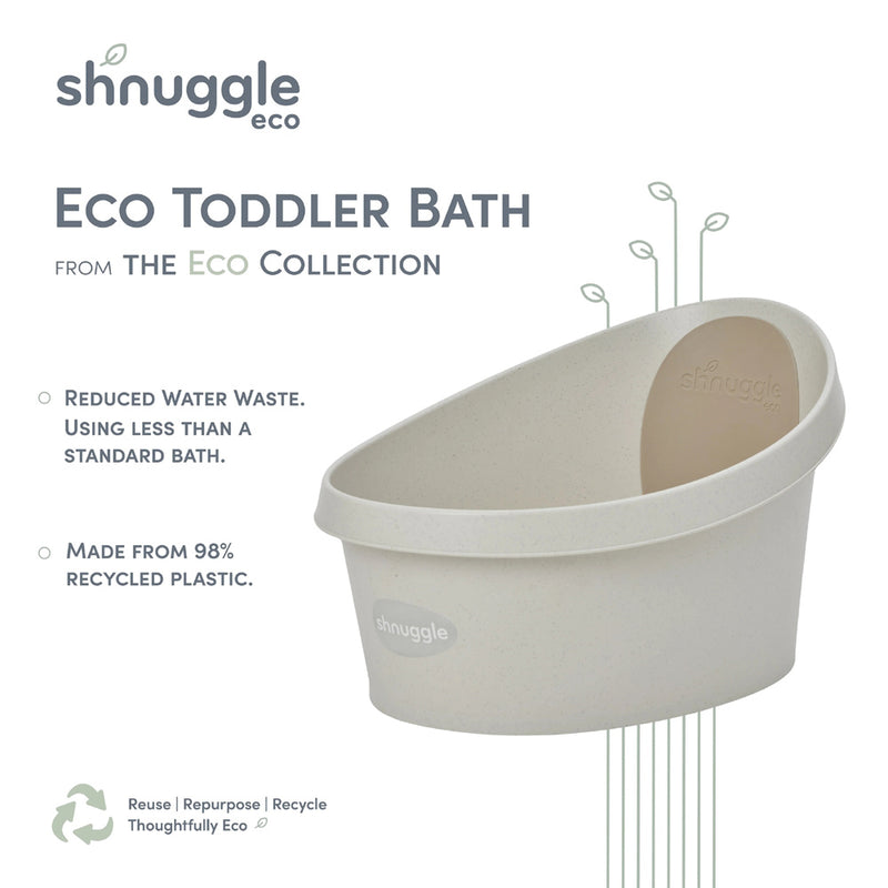 Shnuggle Toddler Baby Bath With Plug Eco Oatmeal