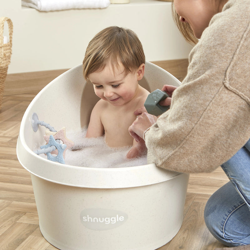 Shnuggle Toddler Baby Bath With Plug Eco Oatmeal