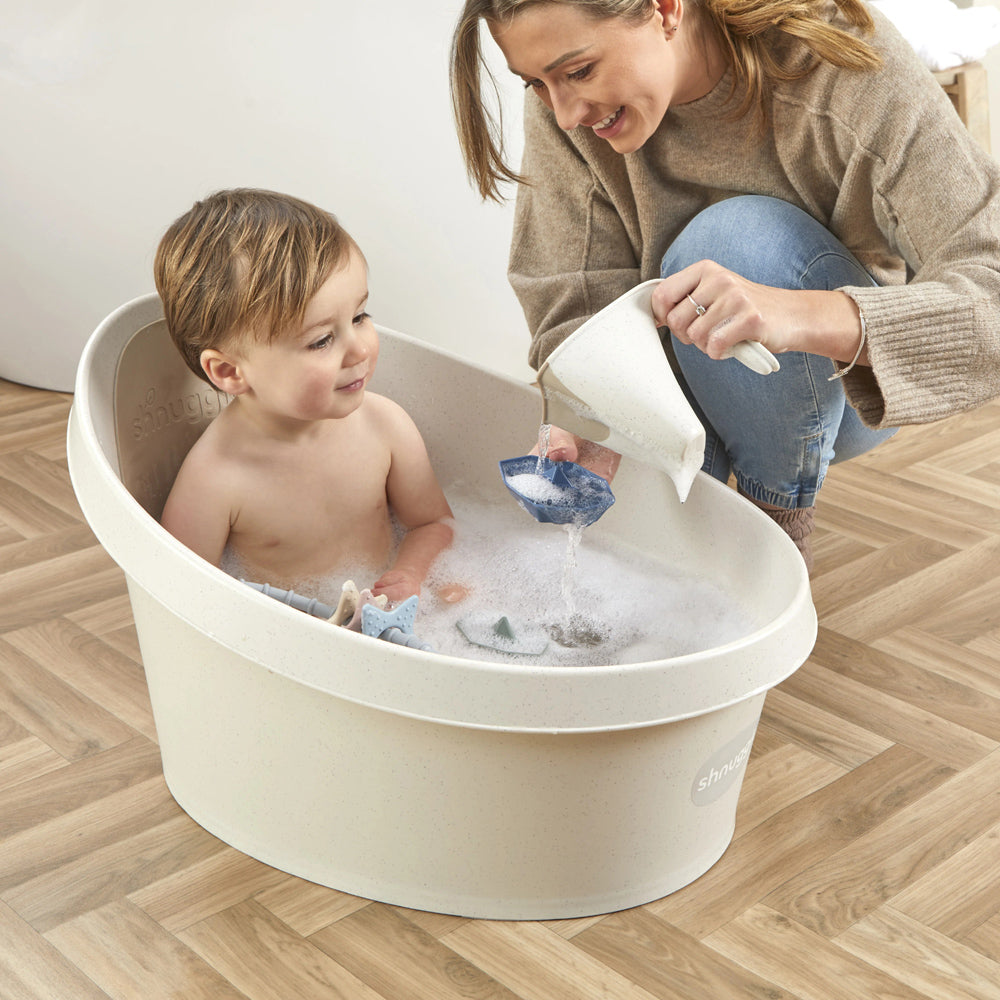 Shnuggle Toddler Baby Bath With Plug Eco Oatmeal